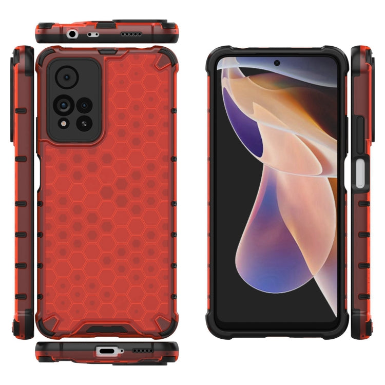 For Xiaomi Redmi Note 11 Pro 5G / Note 11 Pro+ 5G Lanyard Honeycomb PC + TPU Case