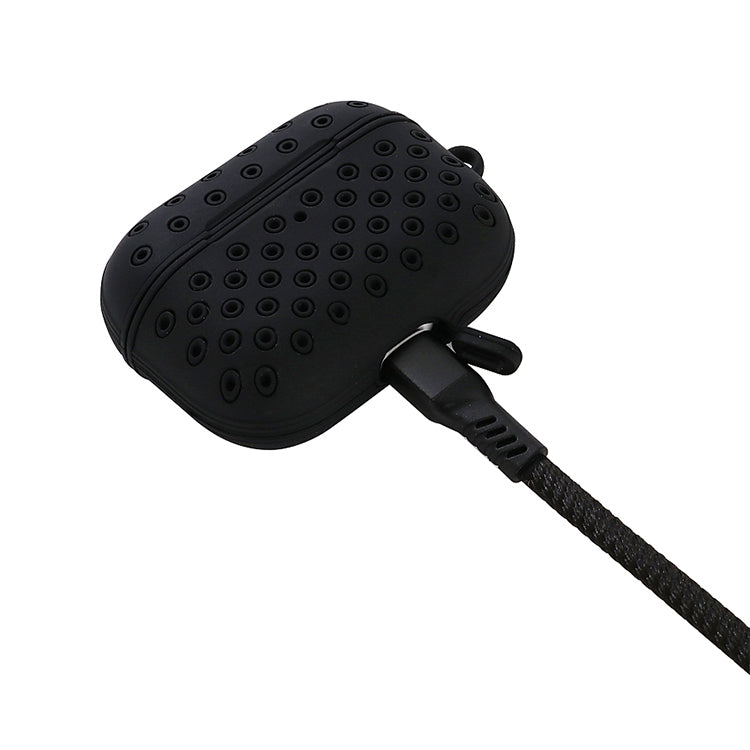 For AirPods Pro Bicolor Honeycomb Silicone Earphone Protective Case