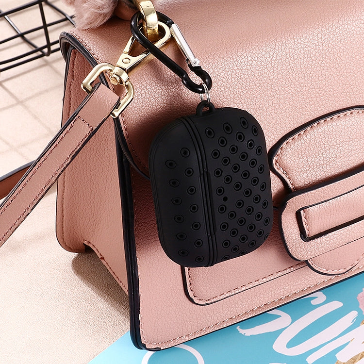 For AirPods Pro Bicolor Honeycomb Silicone Earphone Protective Case