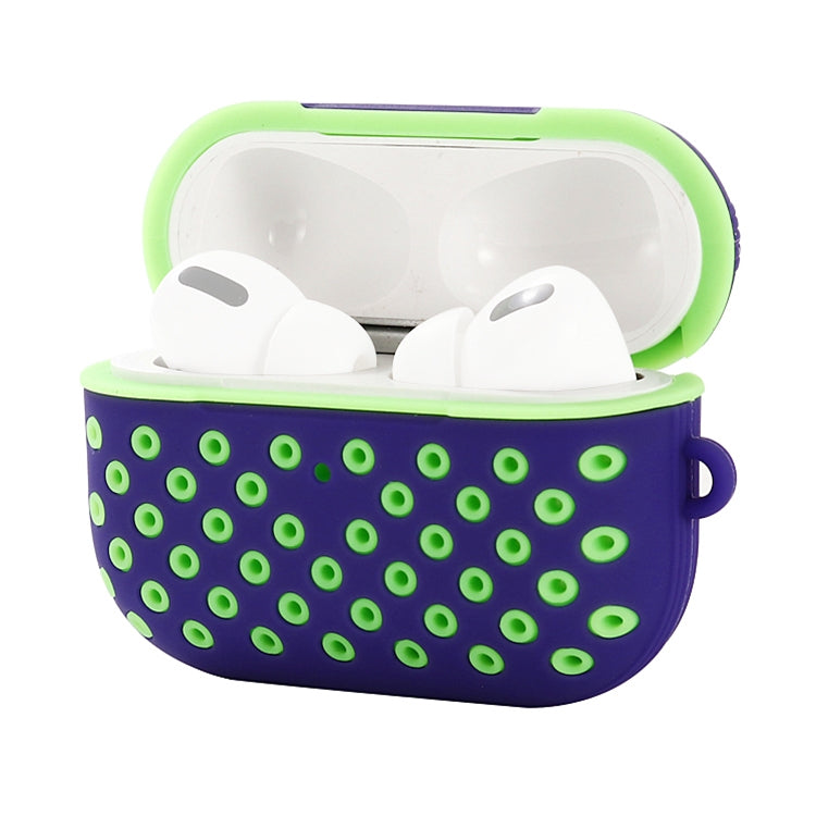 For AirPods Pro Bicolor Honeycomb Silicone Earphone Protective Case