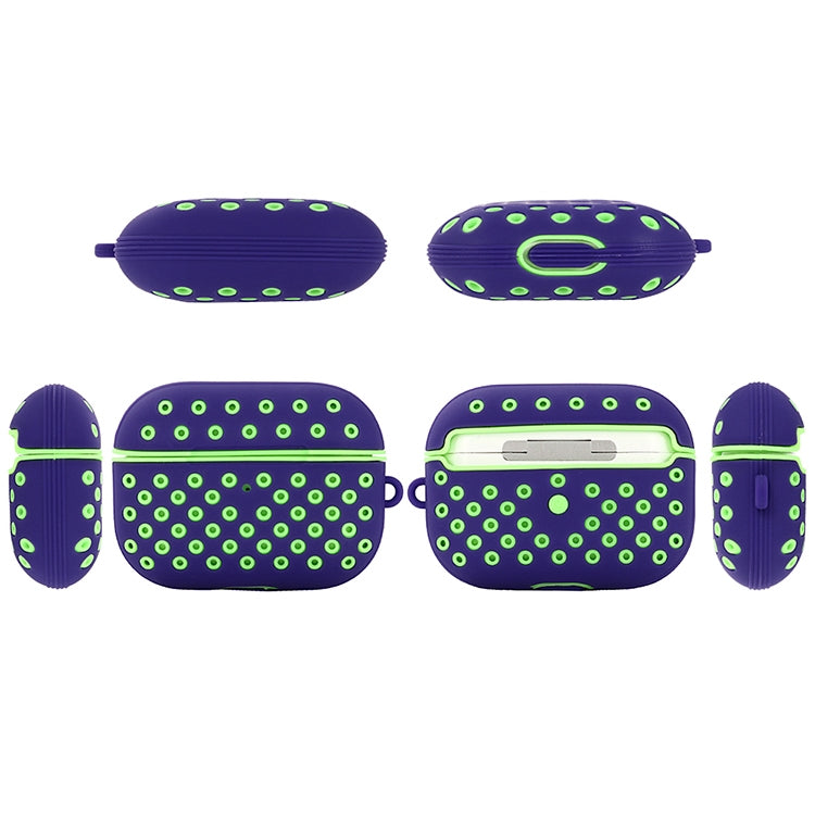 For AirPods Pro Bicolor Honeycomb Silicone Earphone Protective Case