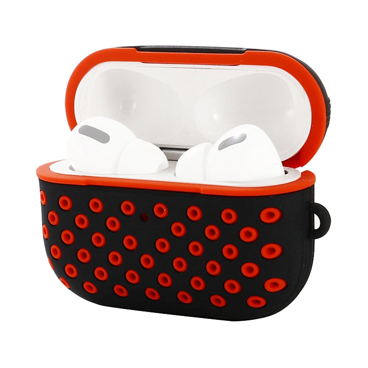 For AirPods Pro Bicolor Honeycomb Silicone Earphone Protective Case