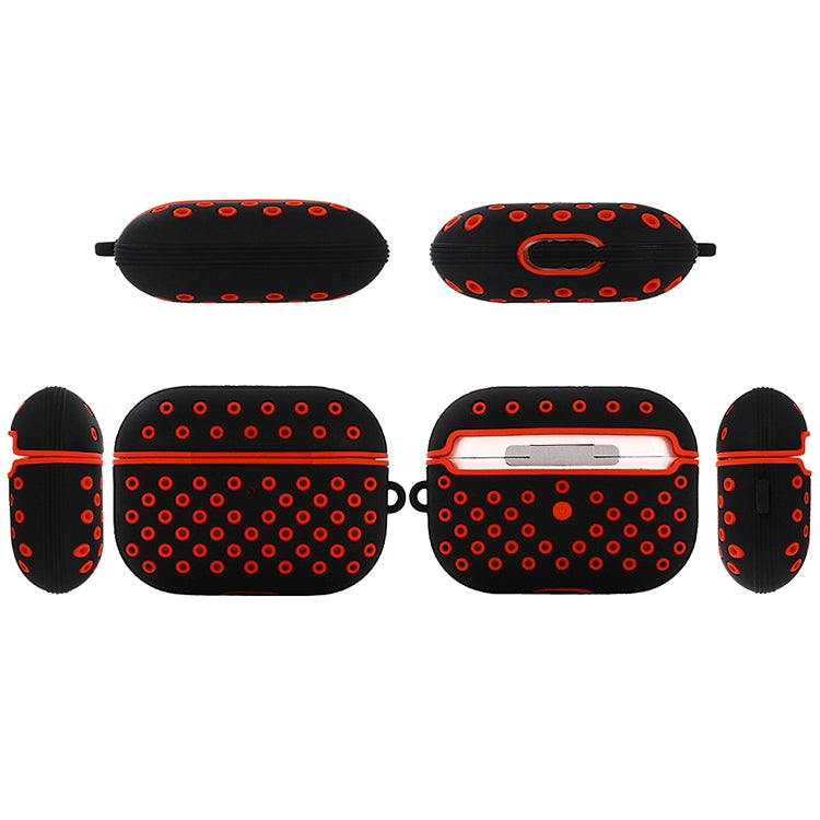 For AirPods Pro Bicolor Honeycomb Silicone Earphone Protective Case