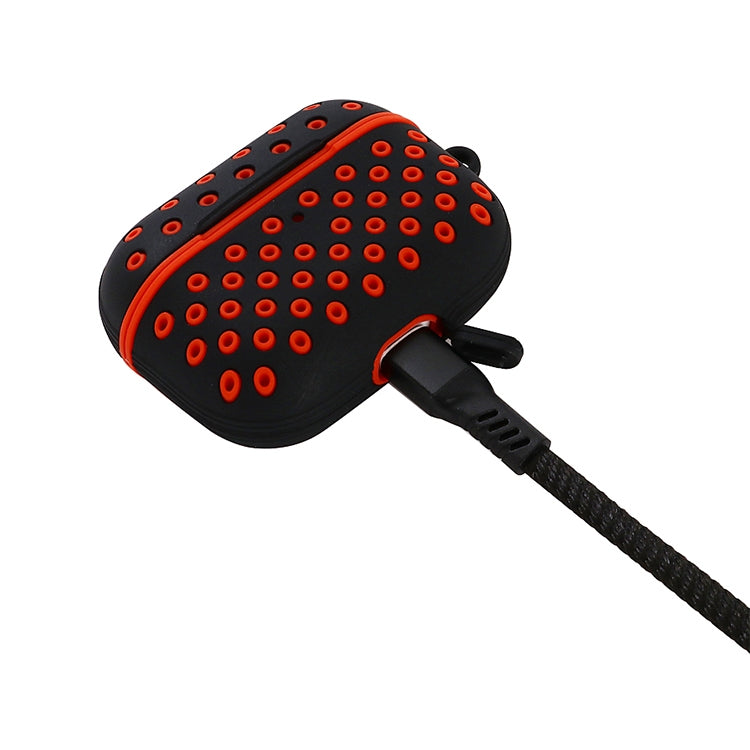 For AirPods Pro Bicolor Honeycomb Silicone Earphone Protective Case