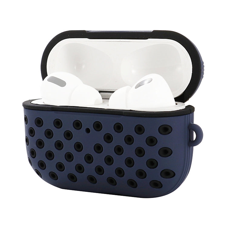 For AirPods Pro Bicolor Honeycomb Silicone Earphone Protective Case