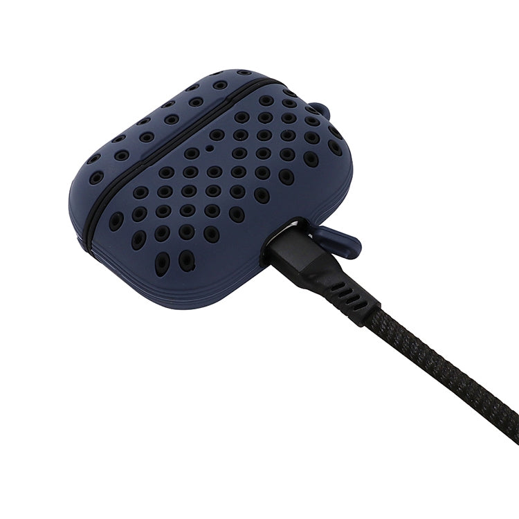 For AirPods Pro Bicolor Honeycomb Silicone Earphone Protective Case