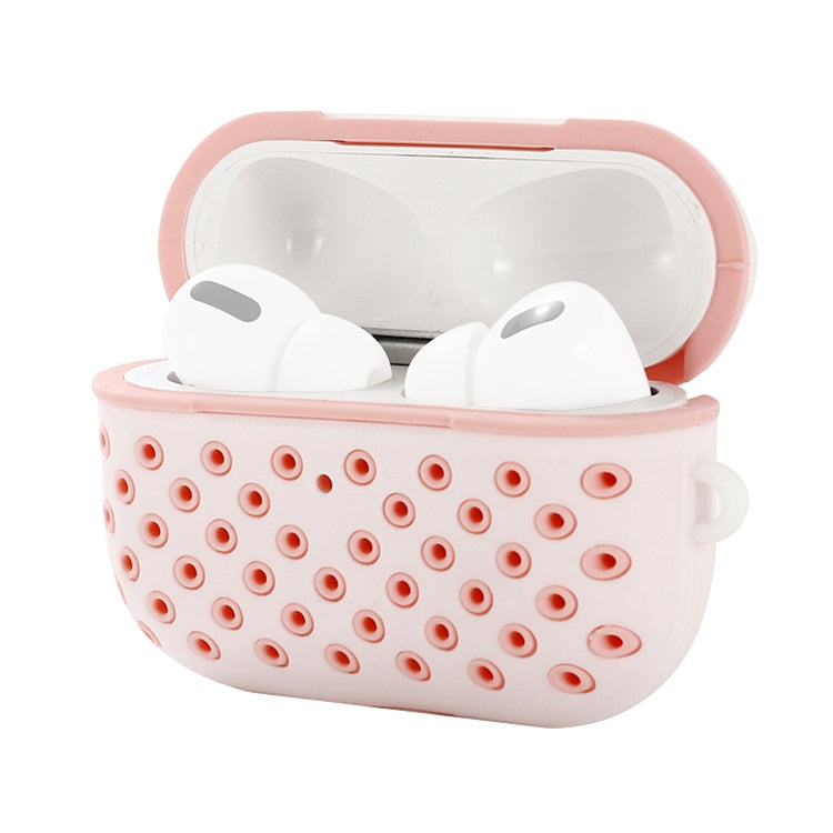 For AirPods Pro Bicolor Honeycomb Silicone Earphone Protective Case