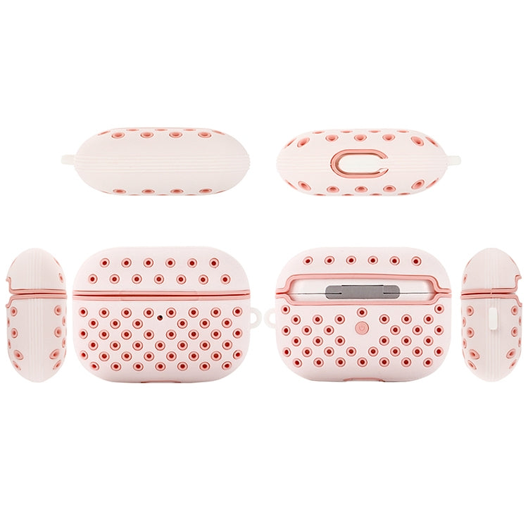 For AirPods Pro Bicolor Honeycomb Silicone Earphone Protective Case