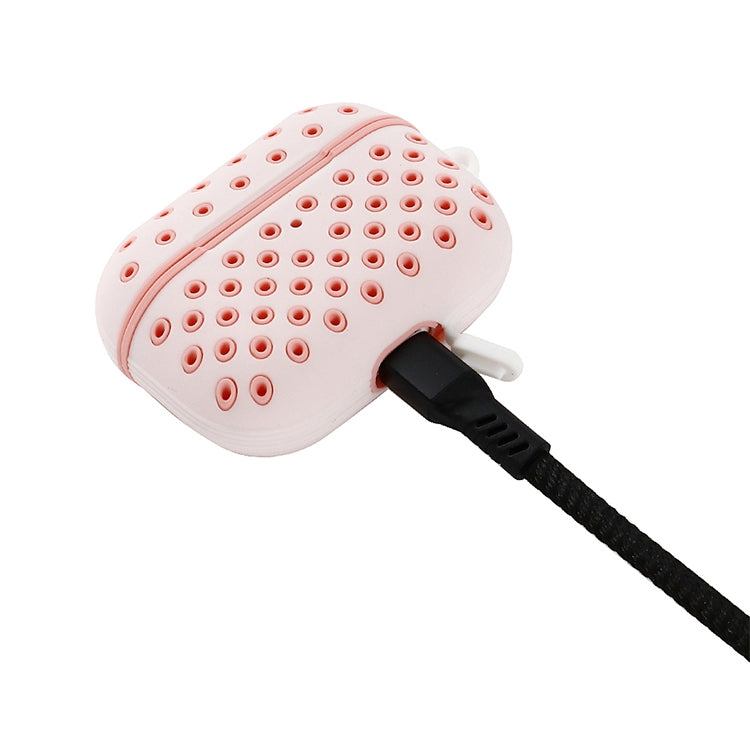 For AirPods Pro Bicolor Honeycomb Silicone Earphone Protective Case