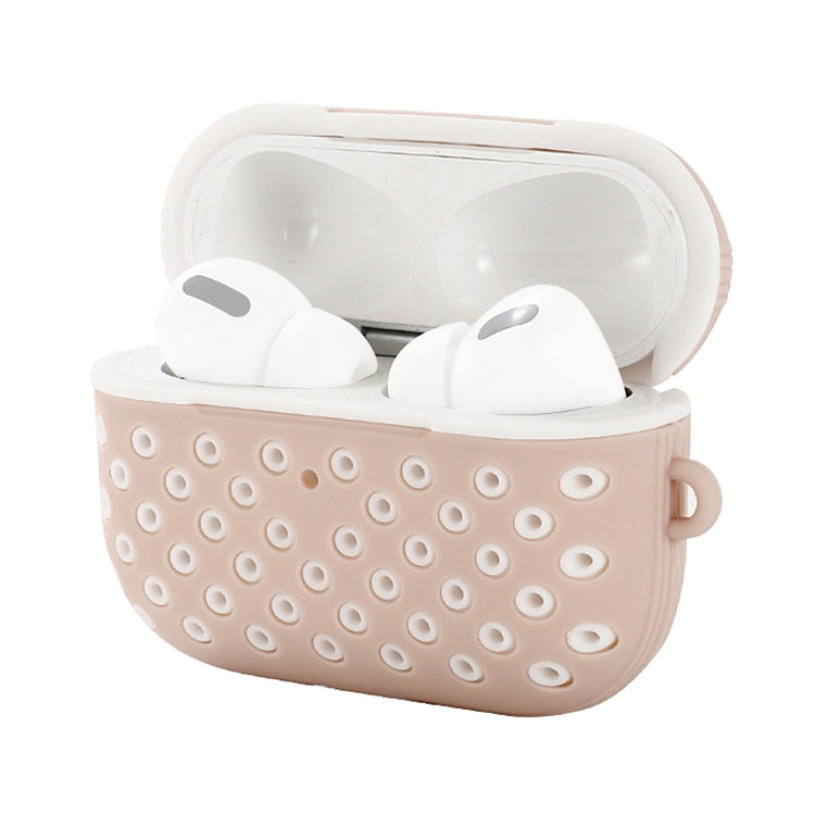 For AirPods Pro Bicolor Honeycomb Silicone Earphone Protective Case