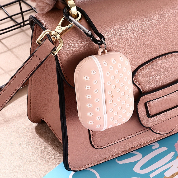 For AirPods Pro Bicolor Honeycomb Silicone Earphone Protective Case