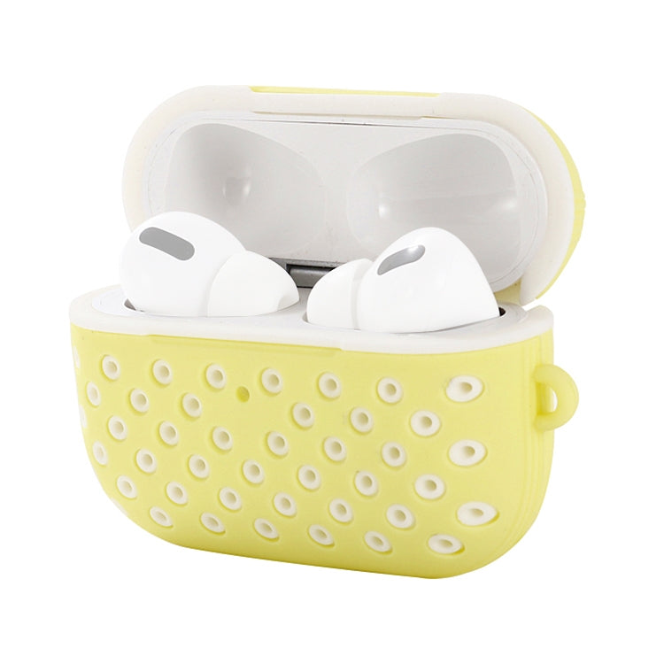 For AirPods Pro Bicolor Honeycomb Silicone Earphone Protective Case