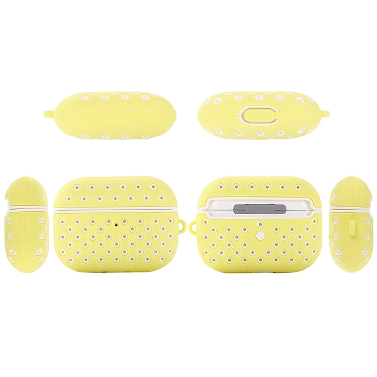 For AirPods Pro Bicolor Honeycomb Silicone Earphone Protective Case