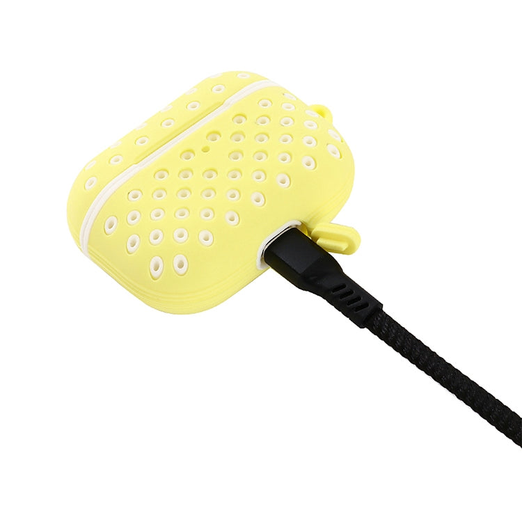 For AirPods Pro Bicolor Honeycomb Silicone Earphone Protective Case