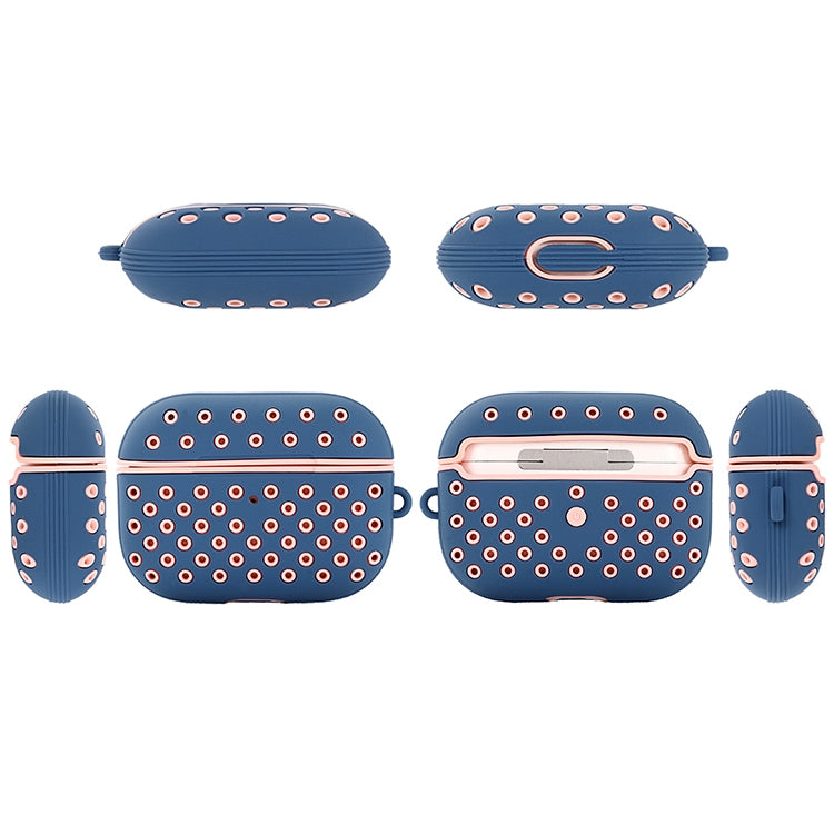 For AirPods Pro Bicolor Honeycomb Silicone Earphone Protective Case