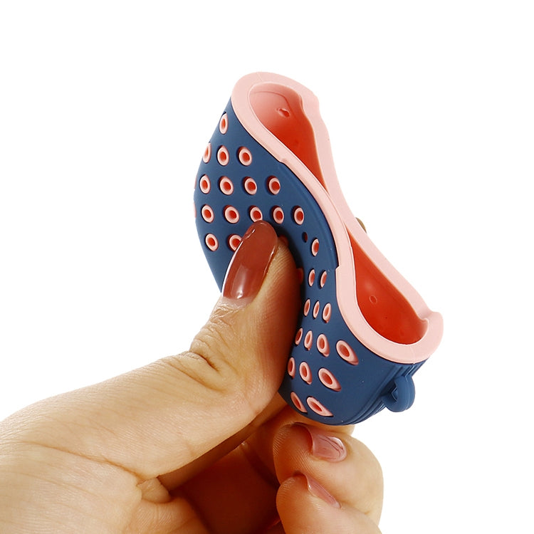 For AirPods Pro Bicolor Honeycomb Silicone Earphone Protective Case