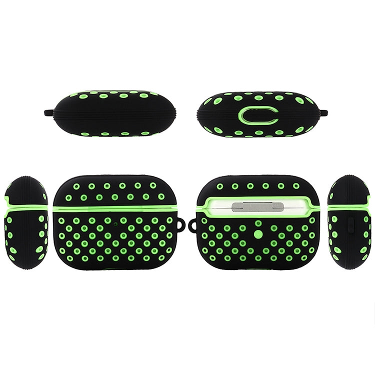 For AirPods Pro Bicolor Honeycomb Silicone Earphone Protective Case