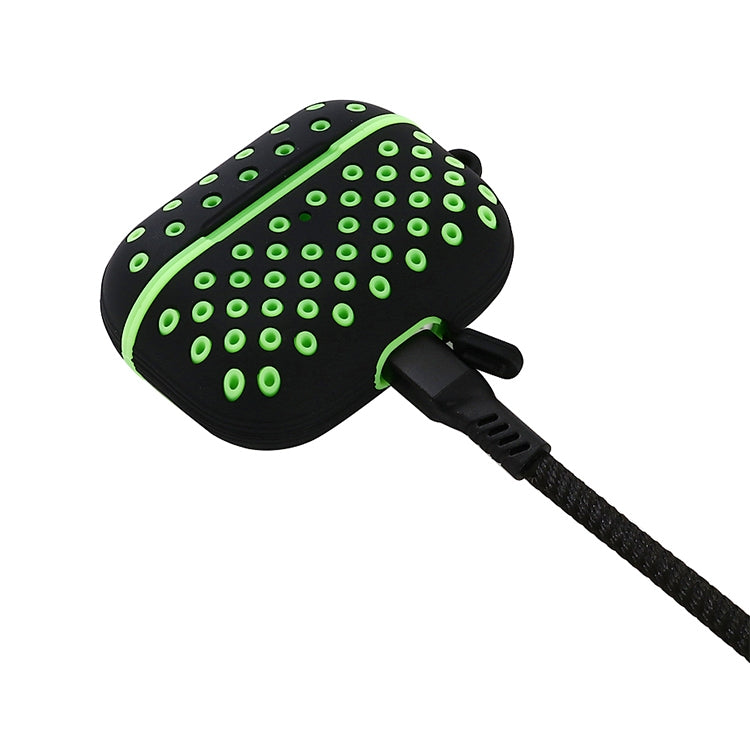 For AirPods Pro Bicolor Honeycomb Silicone Earphone Protective Case