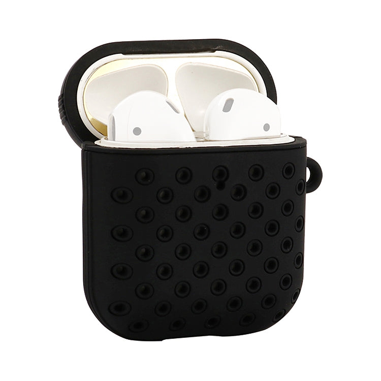 For AirPods 1/2 Bicolor Honeycomb Silicone Earphone Protective Case