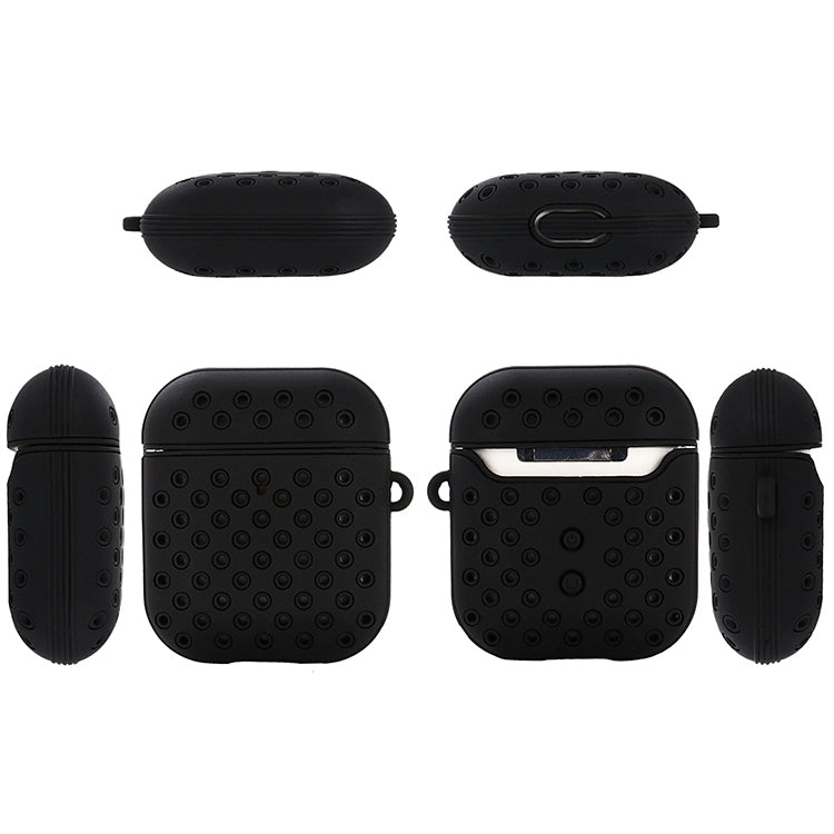 For AirPods 1/2 Bicolor Honeycomb Silicone Earphone Protective Case
