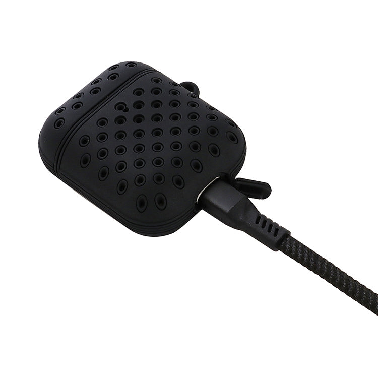 For AirPods 1/2 Bicolor Honeycomb Silicone Earphone Protective Case