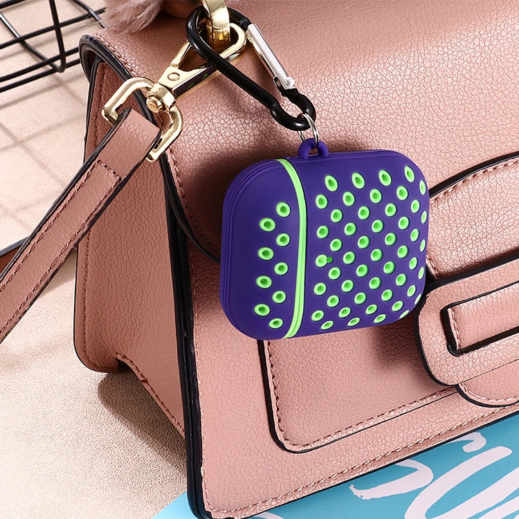 For AirPods 1/2 Bicolor Honeycomb Silicone Earphone Protective Case