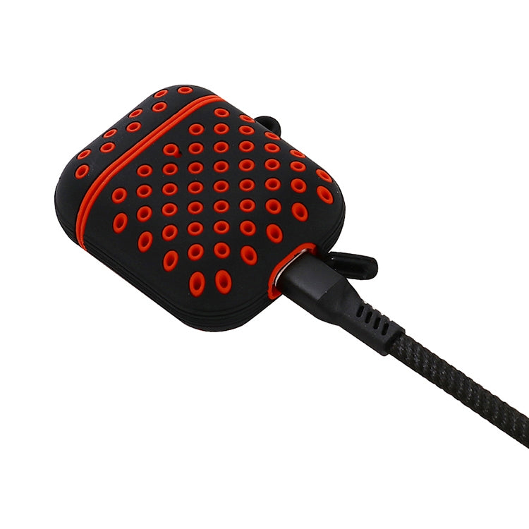 For AirPods 1/2 Bicolor Honeycomb Silicone Earphone Protective Case