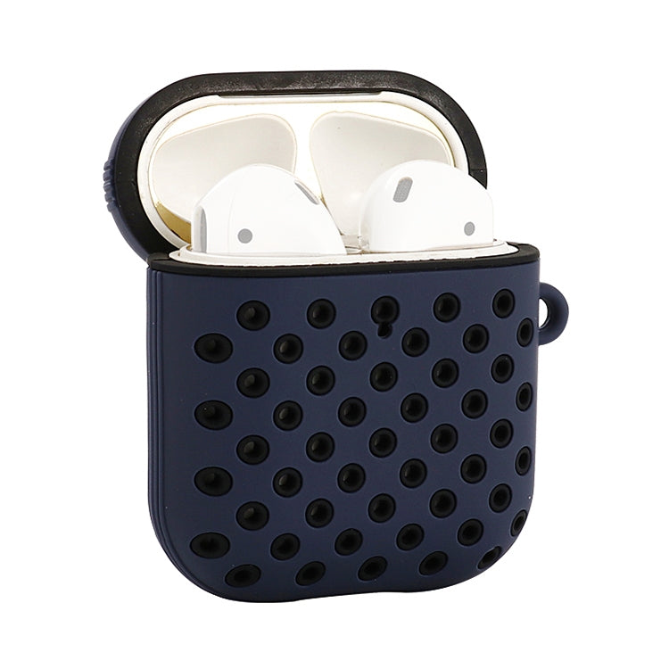 For AirPods 1/2 Bicolor Honeycomb Silicone Earphone Protective Case