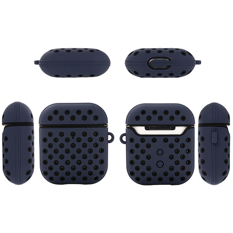 For AirPods 1/2 Bicolor Honeycomb Silicone Earphone Protective Case