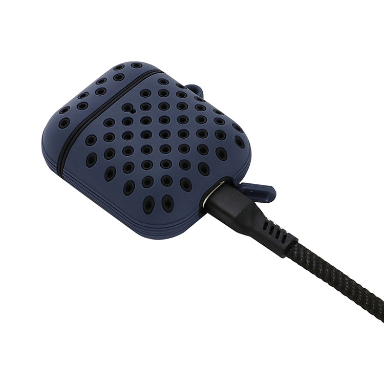 For AirPods 1/2 Bicolor Honeycomb Silicone Earphone Protective Case