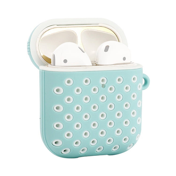 For AirPods 1/2 Bicolor Honeycomb Silicone Earphone Protective Case