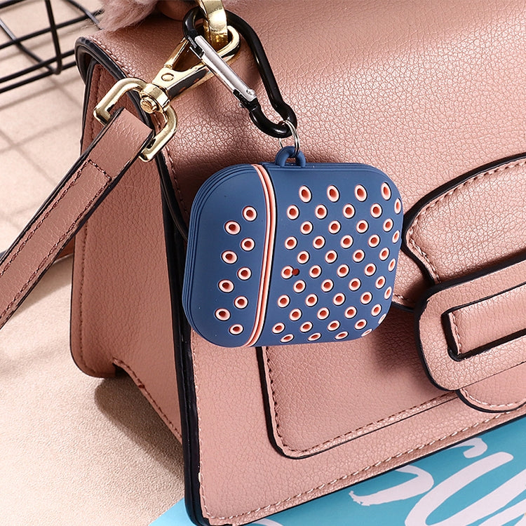 For AirPods 1/2 Bicolor Honeycomb Silicone Earphone Protective Case