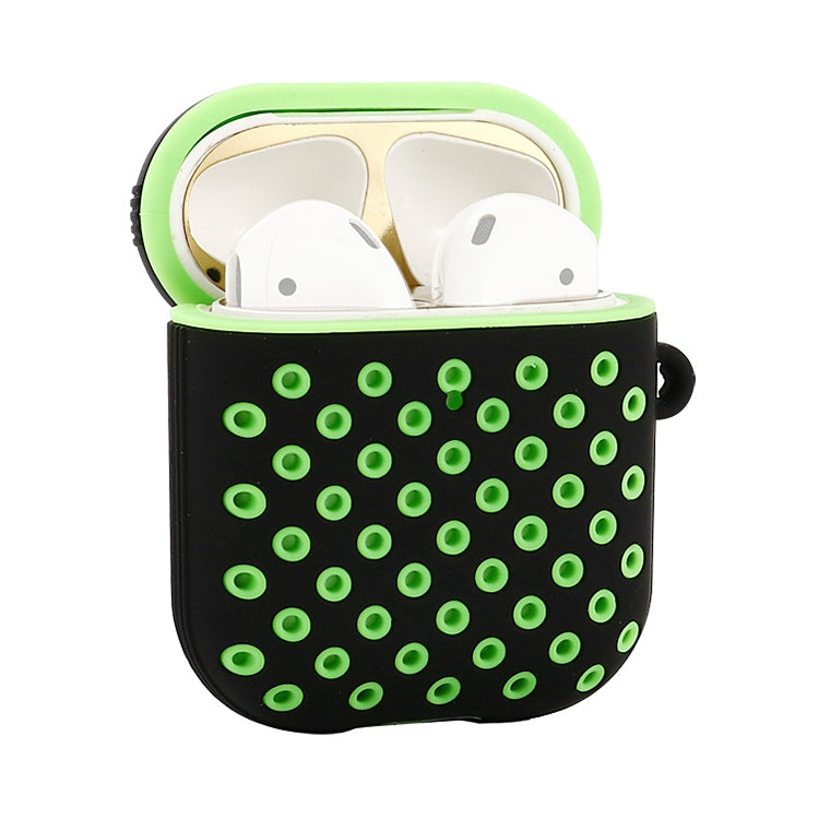 For AirPods 1/2 Bicolor Honeycomb Silicone Earphone Protective Case