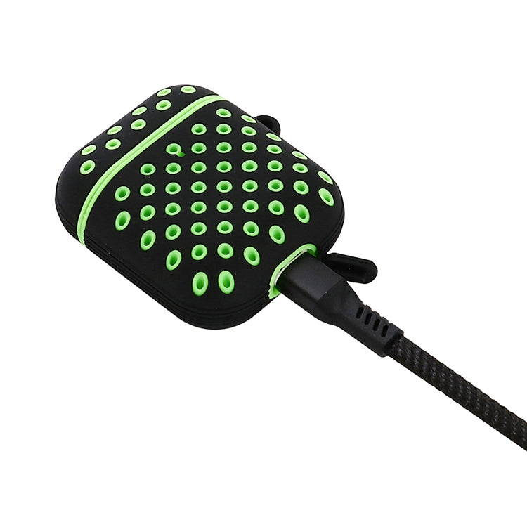 For AirPods 1/2 Bicolor Honeycomb Silicone Earphone Protective Case