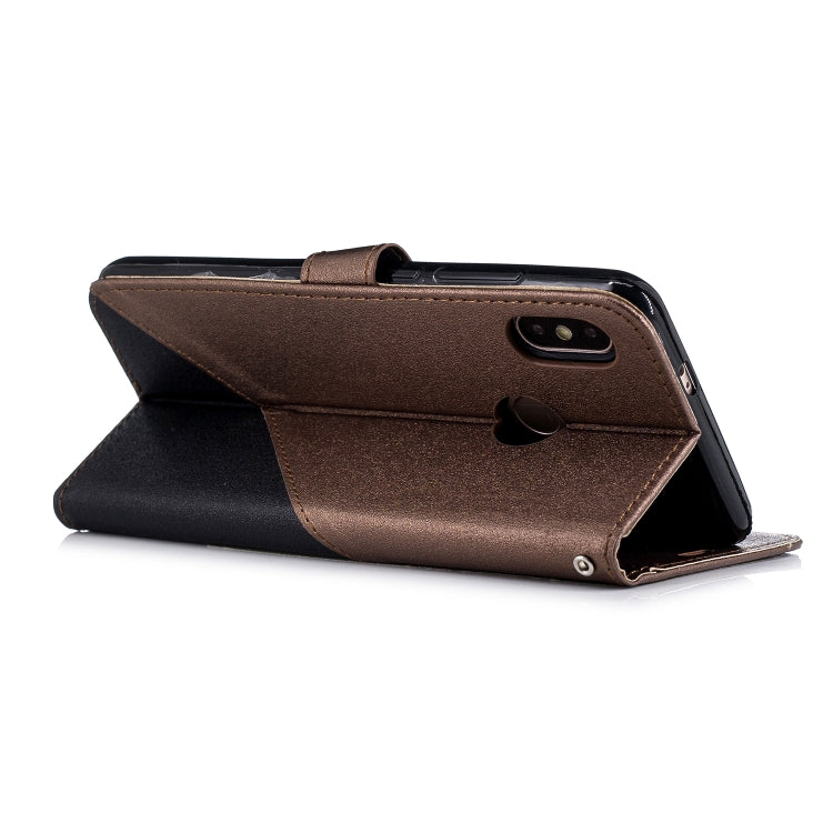 For Xiaomi 6X Matching Color Frosted Texture Horizontal Flip PU Leather Case with Holder & Card Slots & Lanyard