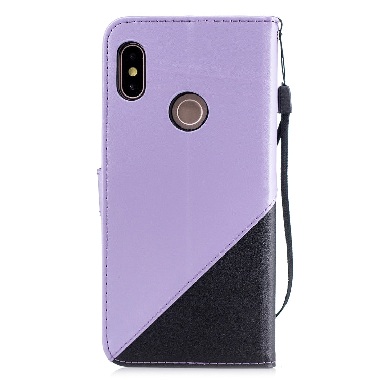 For Xiaomi 6X Matching Color Frosted Texture Horizontal Flip PU Leather Case with Holder & Card Slots & Lanyard