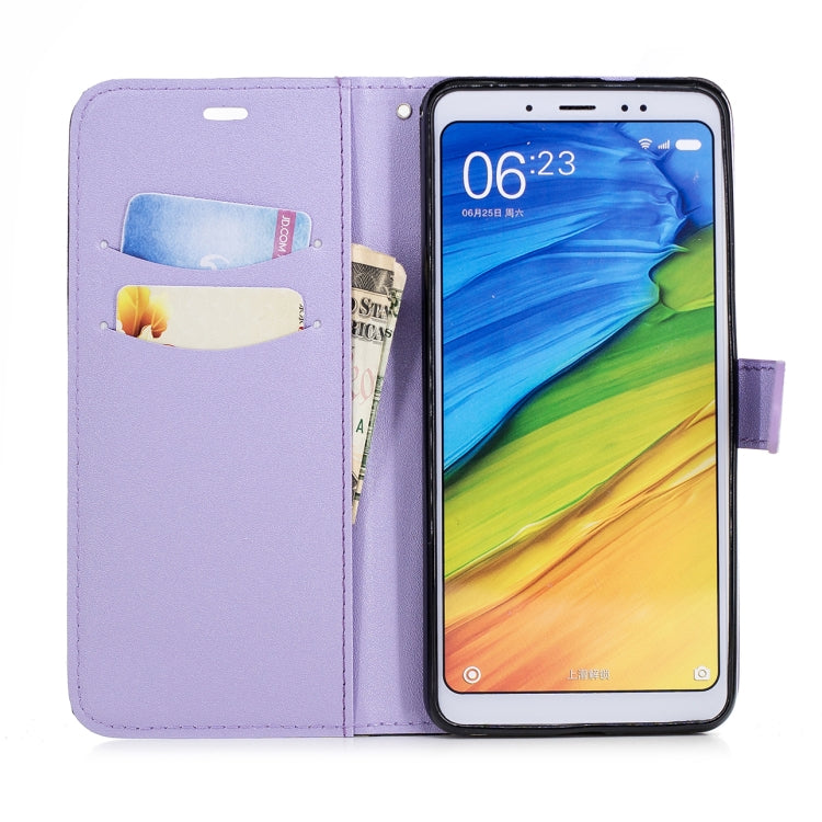 For Xiaomi 6X Matching Color Frosted Texture Horizontal Flip PU Leather Case with Holder & Card Slots & Lanyard