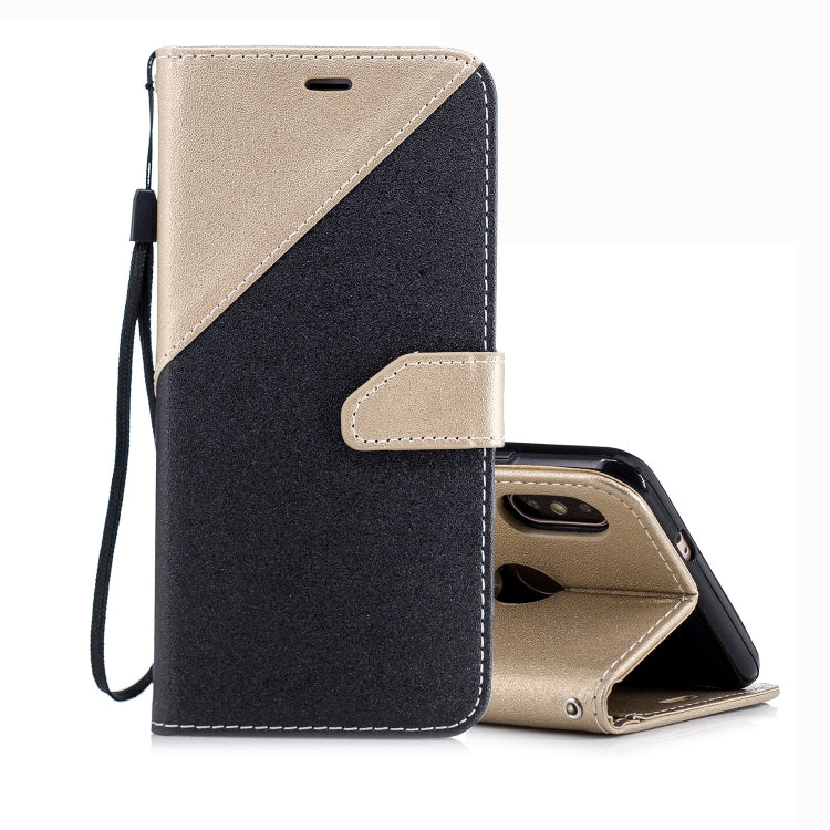 For Xiaomi 6X Matching Color Frosted Texture Horizontal Flip PU Leather Case with Holder & Card Slots & Lanyard