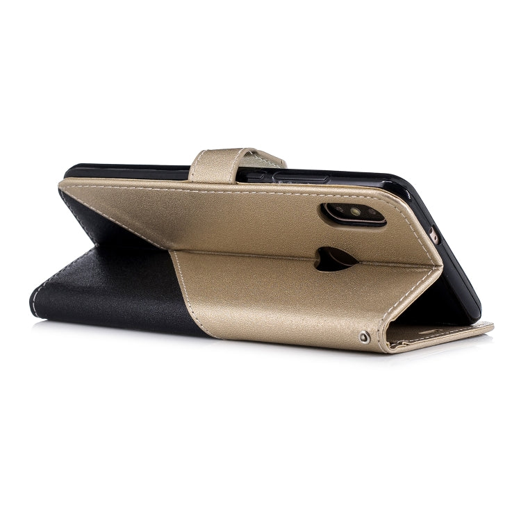 For Xiaomi 6X Matching Color Frosted Texture Horizontal Flip PU Leather Case with Holder & Card Slots & Lanyard