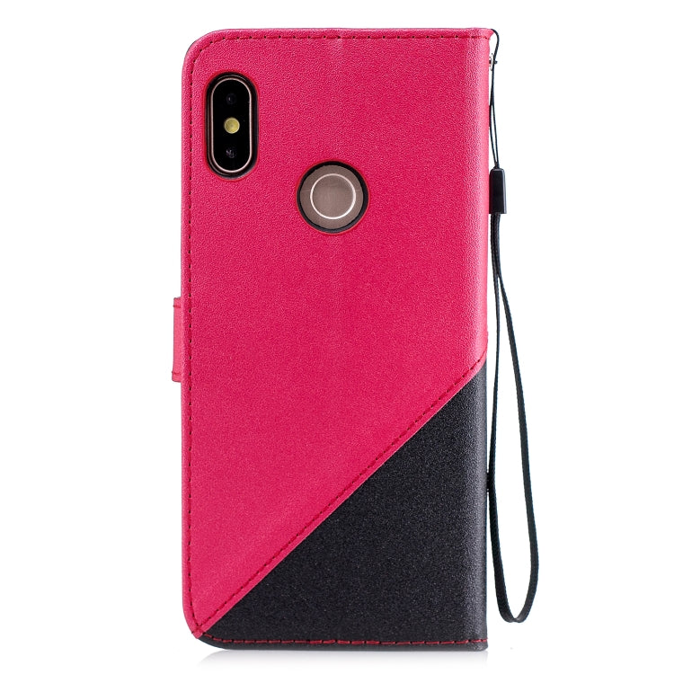 For Xiaomi 6X Matching Color Frosted Texture Horizontal Flip PU Leather Case with Holder & Card Slots & Lanyard