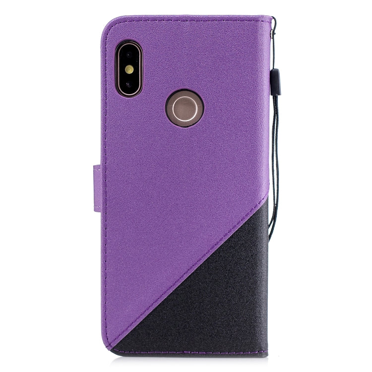 For Xiaomi 6X Matching Color Frosted Texture Horizontal Flip PU Leather Case with Holder & Card Slots & Lanyard