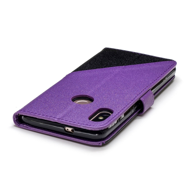 For Xiaomi 6X Matching Color Frosted Texture Horizontal Flip PU Leather Case with Holder & Card Slots & Lanyard