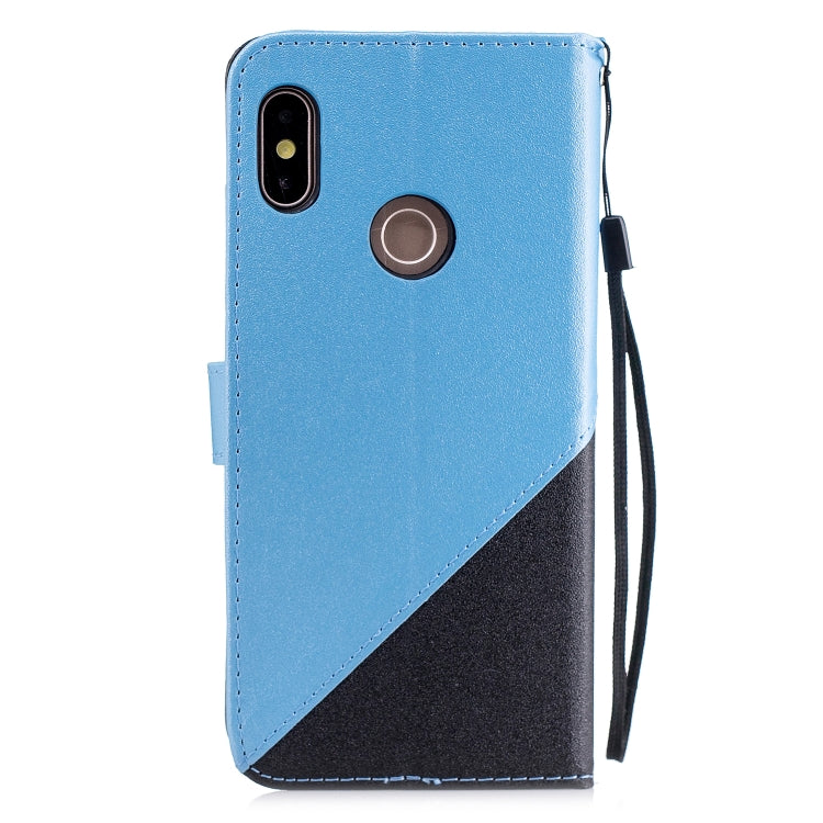 For Xiaomi 6X Matching Color Frosted Texture Horizontal Flip PU Leather Case with Holder & Card Slots & Lanyard