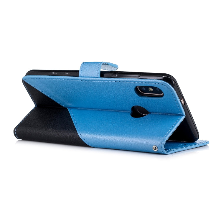 For Xiaomi 6X Matching Color Frosted Texture Horizontal Flip PU Leather Case with Holder & Card Slots & Lanyard