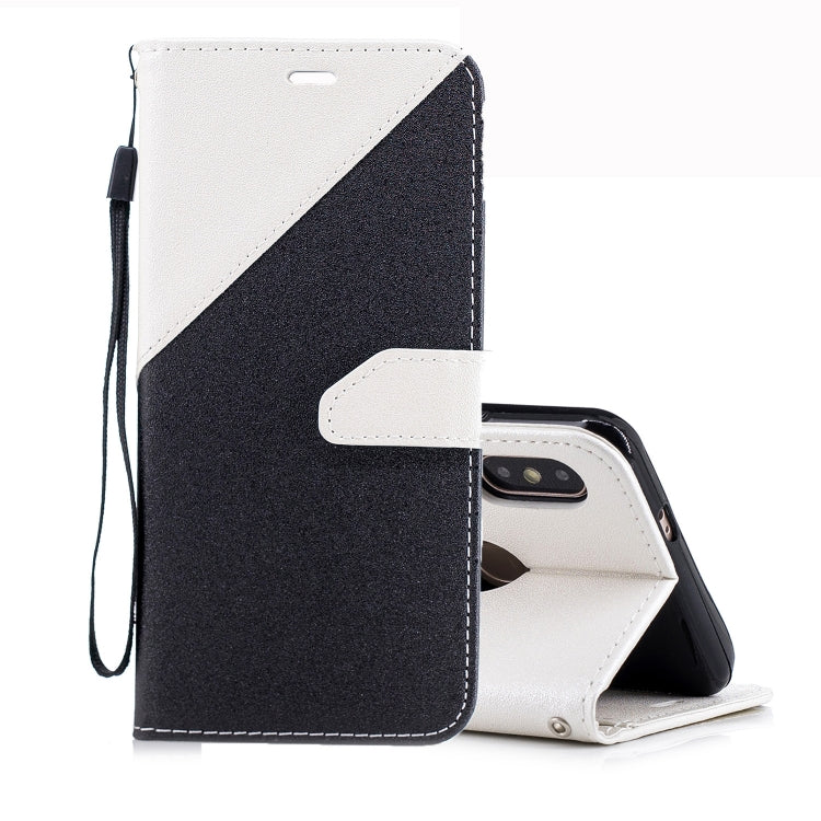 For Xiaomi 6X Matching Color Frosted Texture Horizontal Flip PU Leather Case with Holder & Card Slots & Lanyard