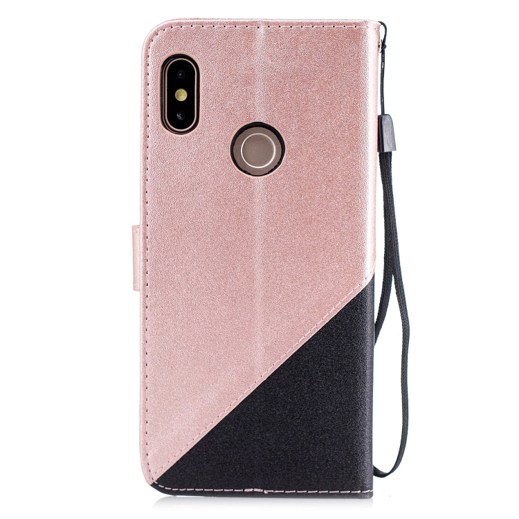 For Xiaomi 6X Matching Color Frosted Texture Horizontal Flip PU Leather Case with Holder & Card Slots & Lanyard