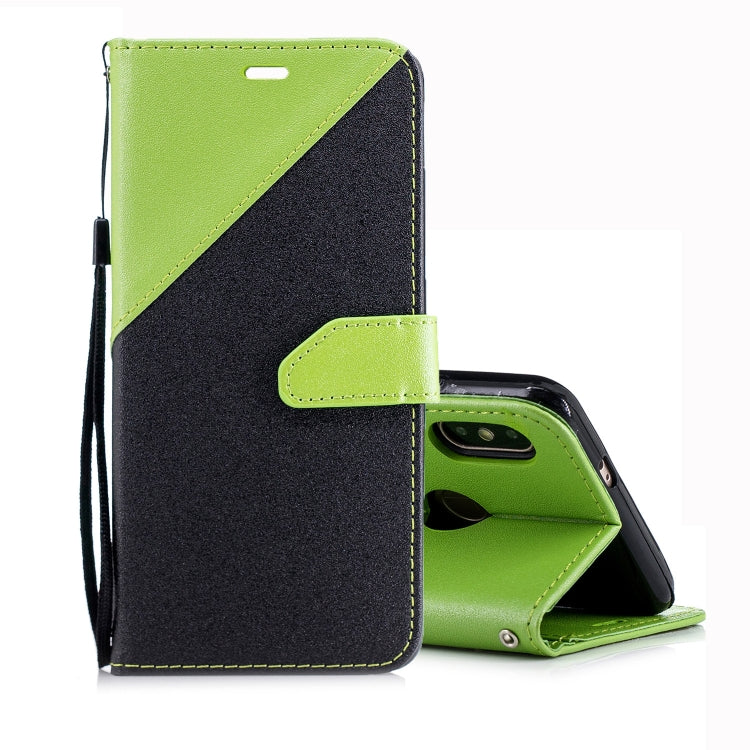 For Xiaomi 6X Matching Color Frosted Texture Horizontal Flip PU Leather Case with Holder & Card Slots & Lanyard