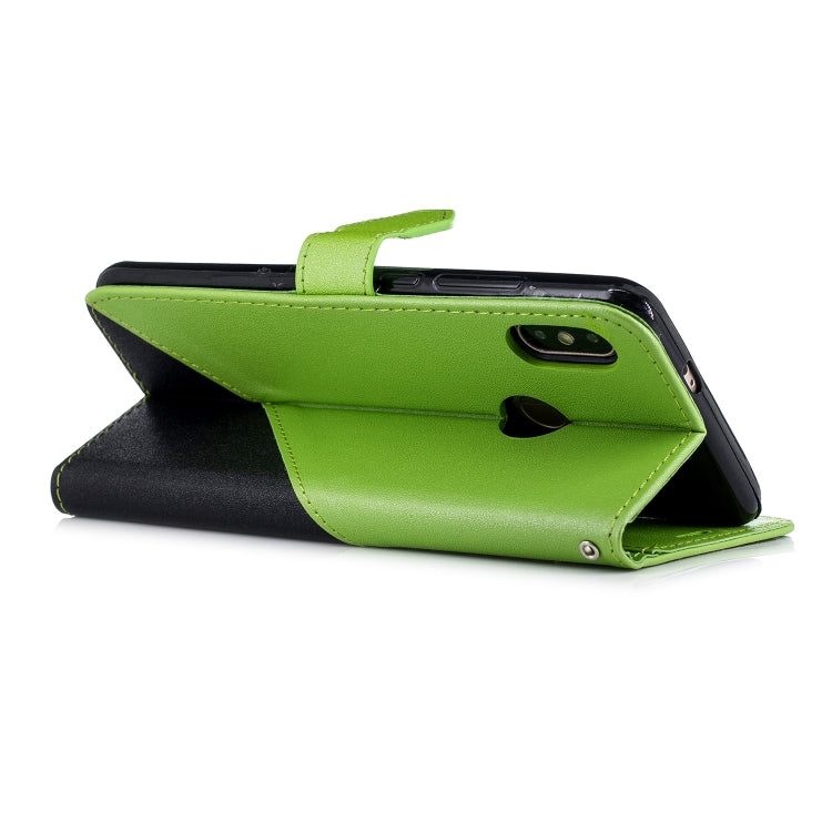 For Xiaomi 6X Matching Color Frosted Texture Horizontal Flip PU Leather Case with Holder & Card Slots & Lanyard