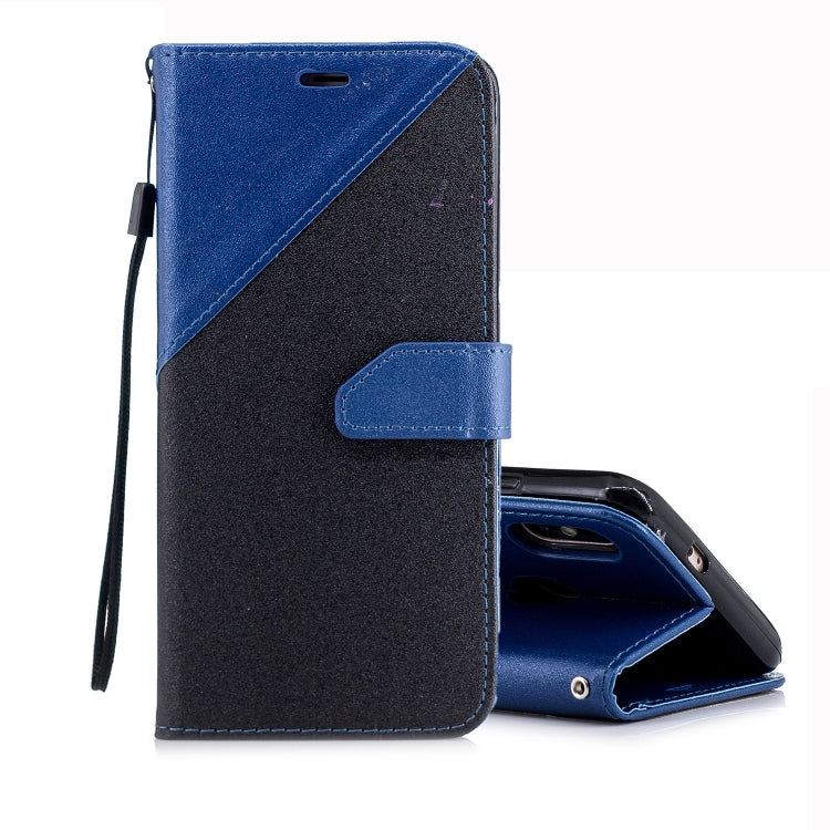 For Xiaomi 6X Matching Color Frosted Texture Horizontal Flip PU Leather Case with Holder & Card Slots & Lanyard