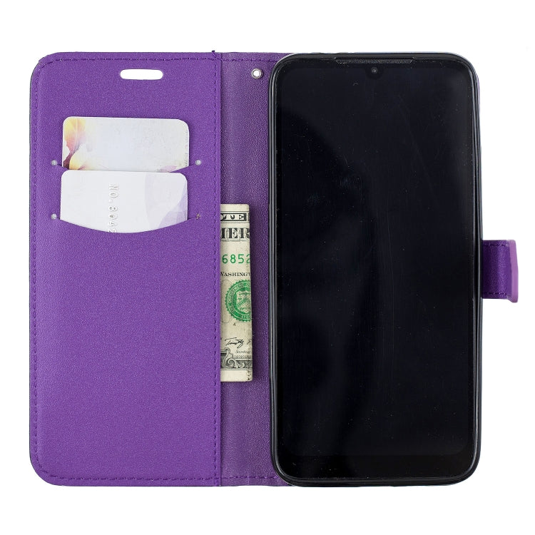 For Xiaomi Redmi 7 Matching Color Frosted Texture Horizontal Flip PU Leather Case with Holder & Card Slots & Lanyard